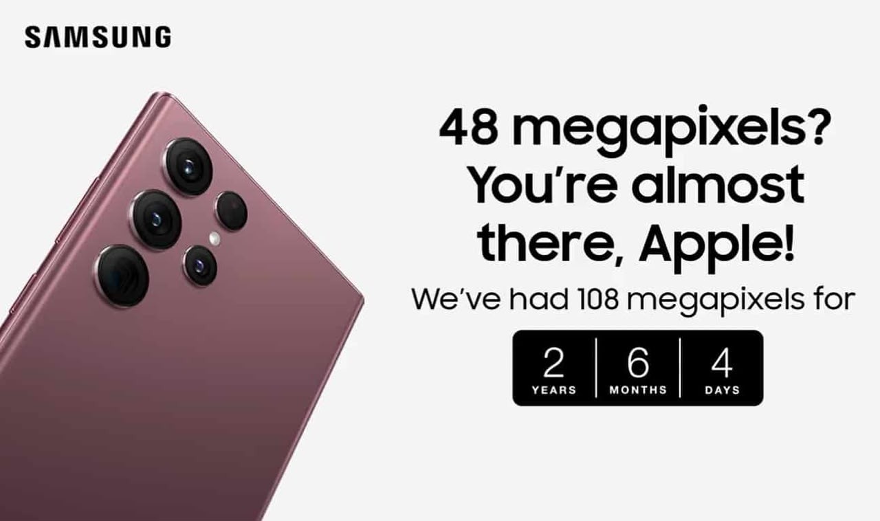 Samsung ad claiming superior camera technology over Apple